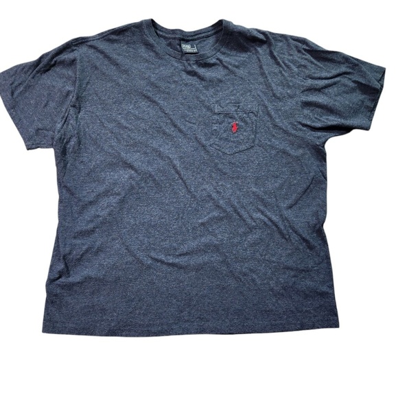Men's Polo Ralph Lauren T-Shirt XL Gray w/ Red Logo - Picture 9 of 12